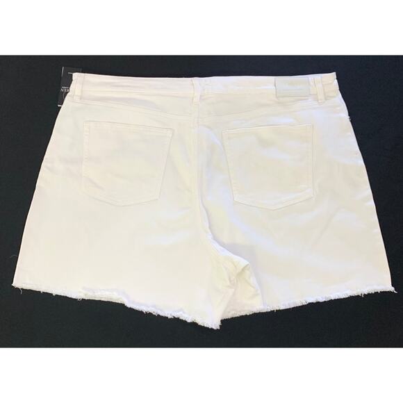 Lauren Ralph Lauren Womens White Shorts Plus Size 22W Raw Fringe Hem High Rise - Picture 13 of 14